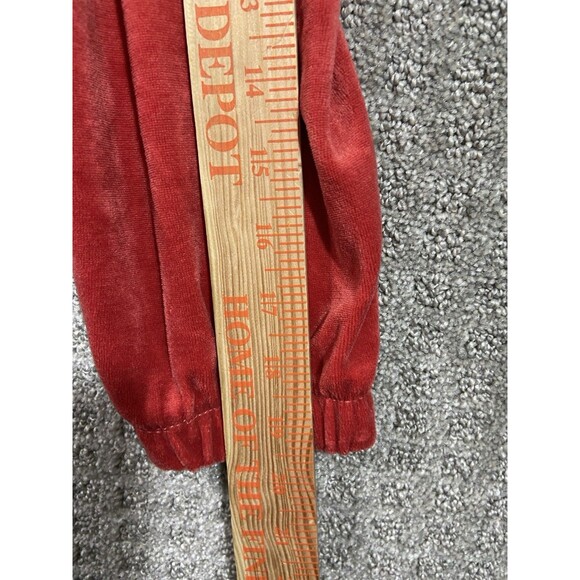 Zoe and Phoebee Track Suit  Womens Large Rust Velour 2 Pc Crop Sweatsuit Set - Picture 7 of 16